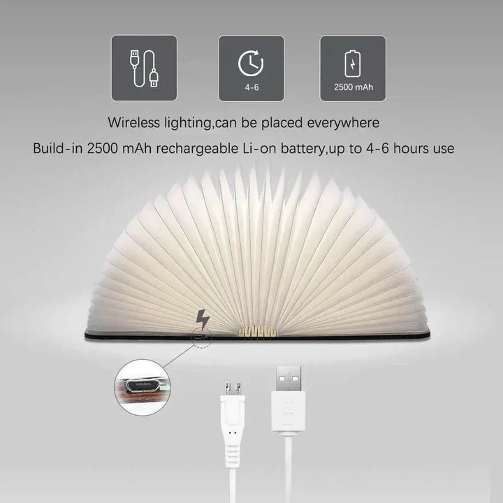 Brettbar Boklampen med Varm LED Belysning - StoryGlow | Skanto