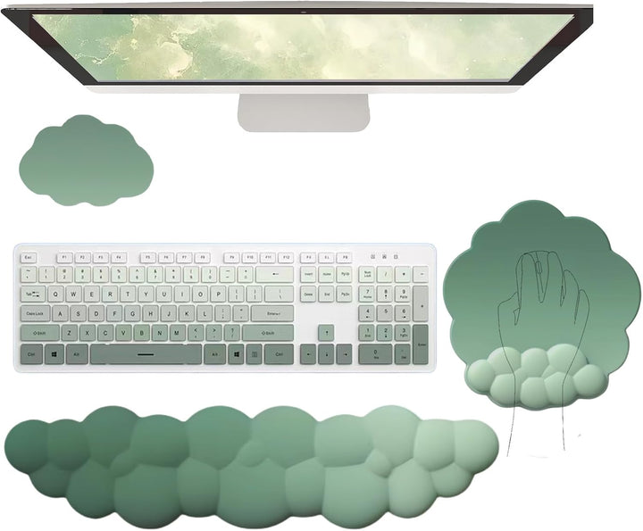 Frendorf | Skyformet Ergonomisk Håndleddstøtte Sett med Musematte & Underlag – Zeyora