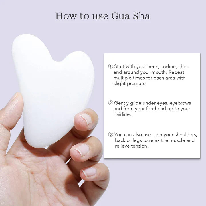Skanto | Instant Glow Gua Sha & Jade Roller Set | For strålende hud og naturlig avslapning