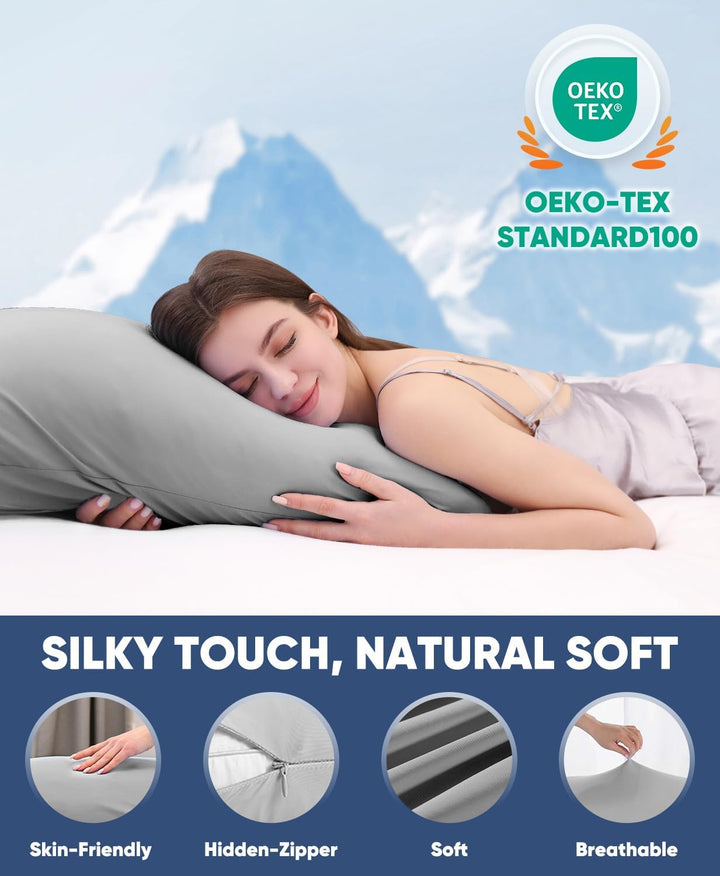 2-Pack Premium Silky Super Cooling Mørkegrå Putetrekk – Extreme Q-Max 0.5 | Skanto