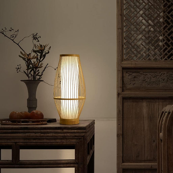 Skanto | Zen-Inspirert Bambus Bordlampe for Soverom og Stue