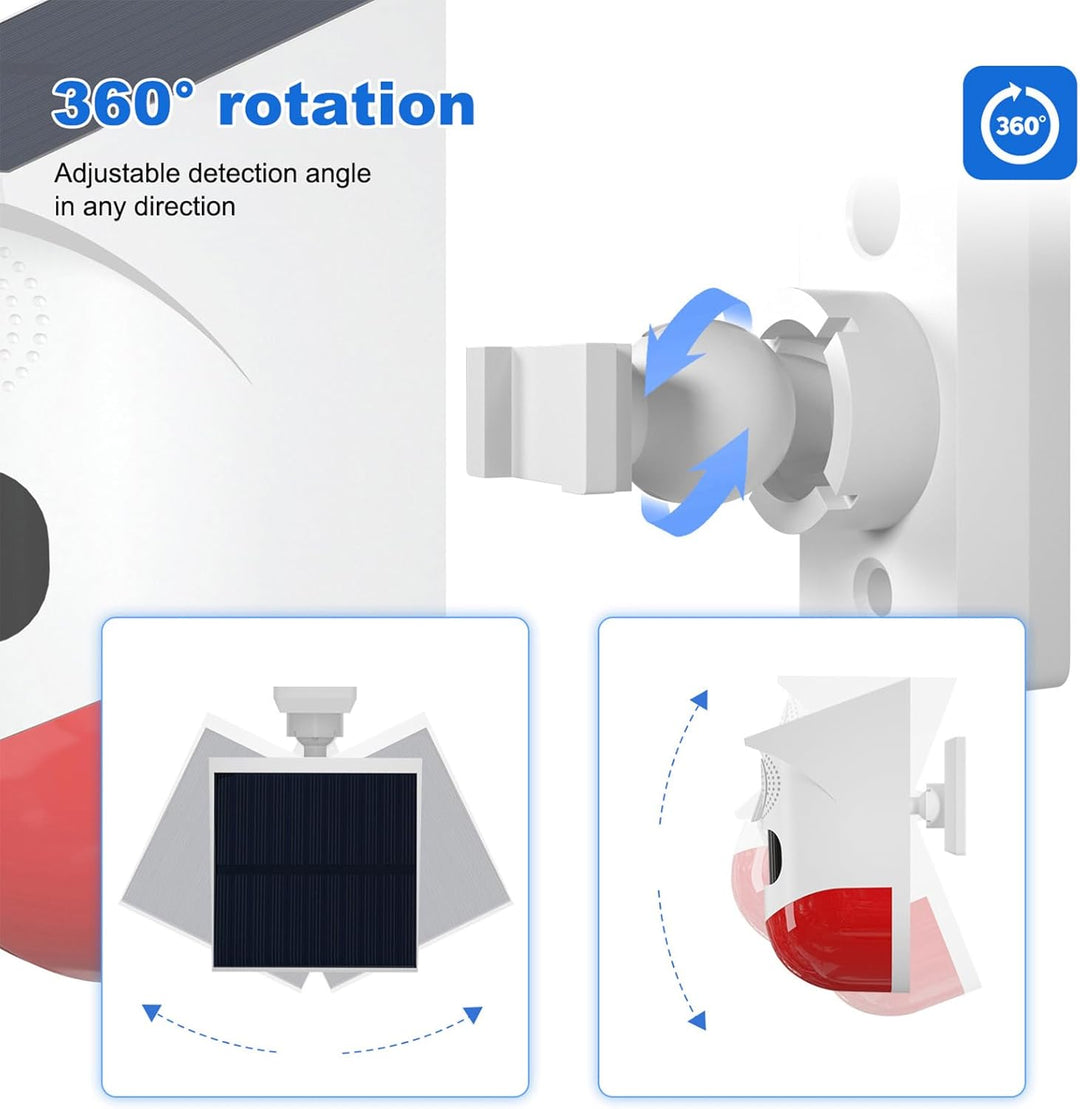 Skanto | Solbevegelsessensoralarm med 120dB sirene og LED strobe – Feronix