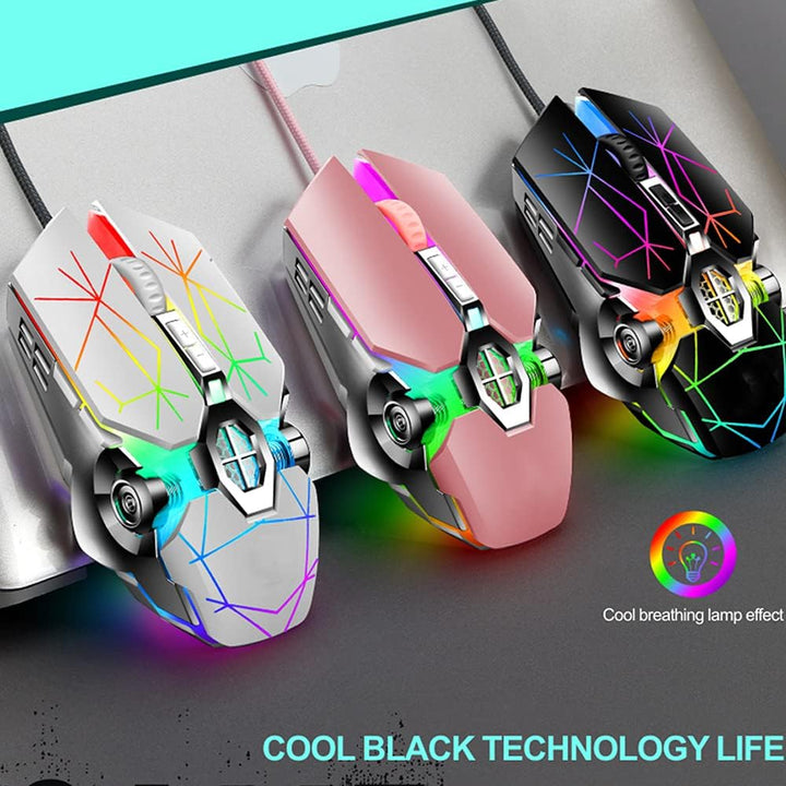 Mechanische Gaming-Tastatur med 87 Tasten, RGB-Hintergrundbeleuchtung og blauen Schaltern