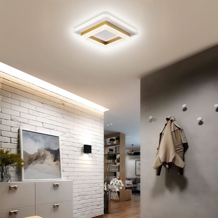 Quadratische LED-Deckenleuchte for moderne Innenräume