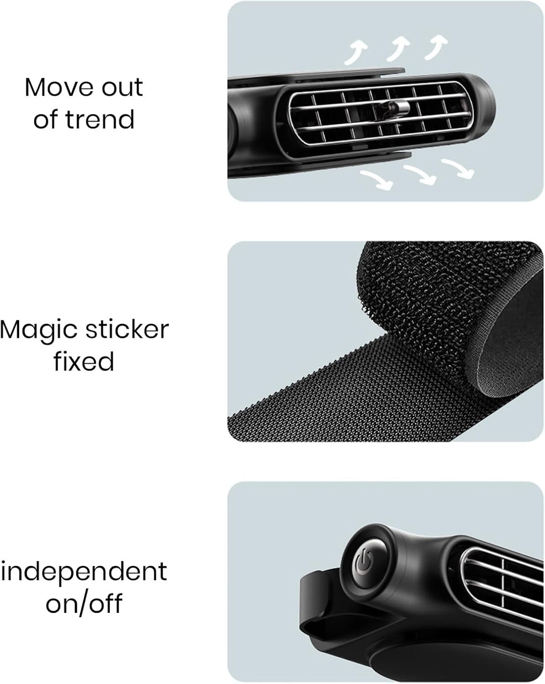 Skanto | 3 Hastigheter USB Bil Kjølevifte & Hodebeinmontering – AutoBreeze (1+1 GRATIS)