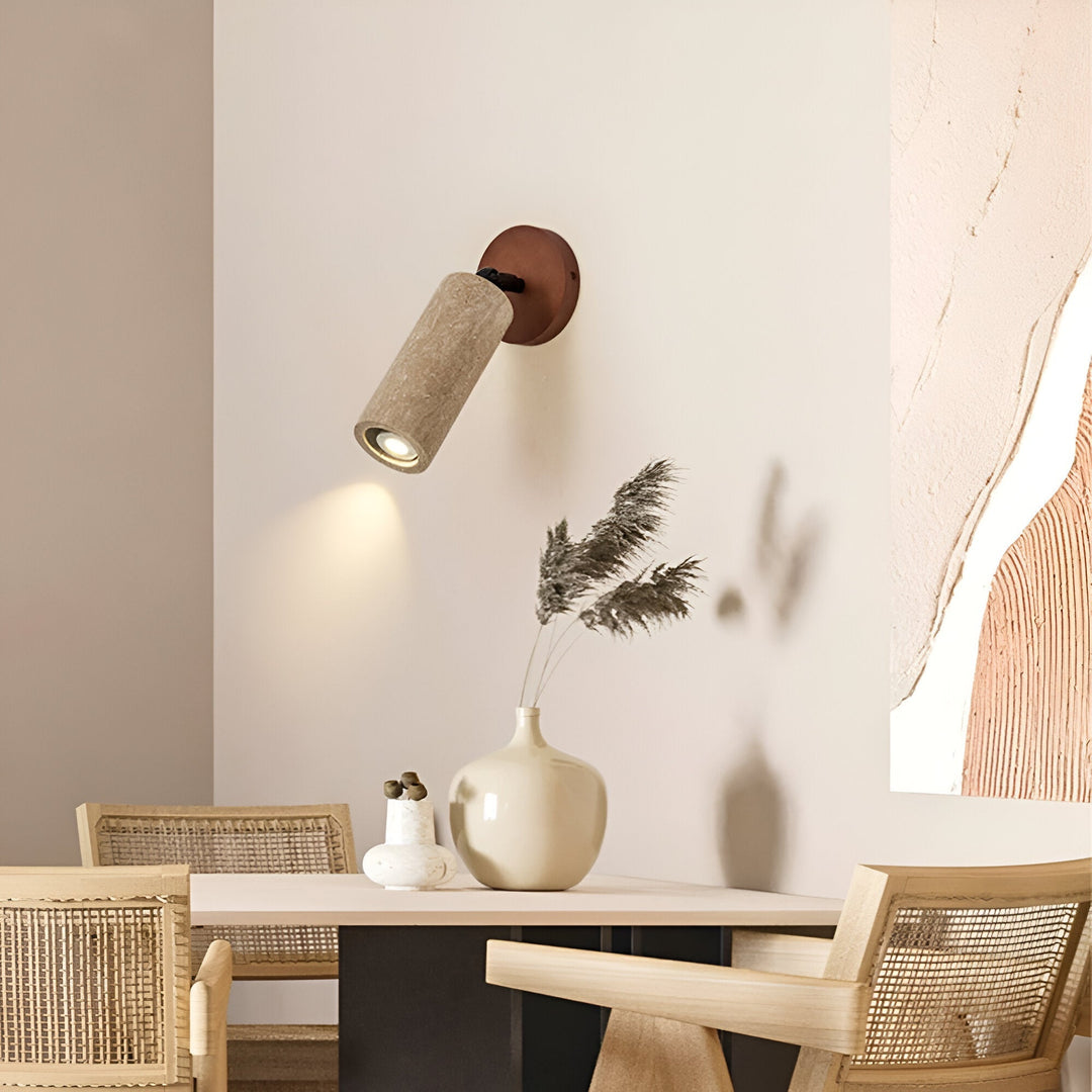 Skanto | Justerbar Travertin Tre LED Vegglampe og Taklampe