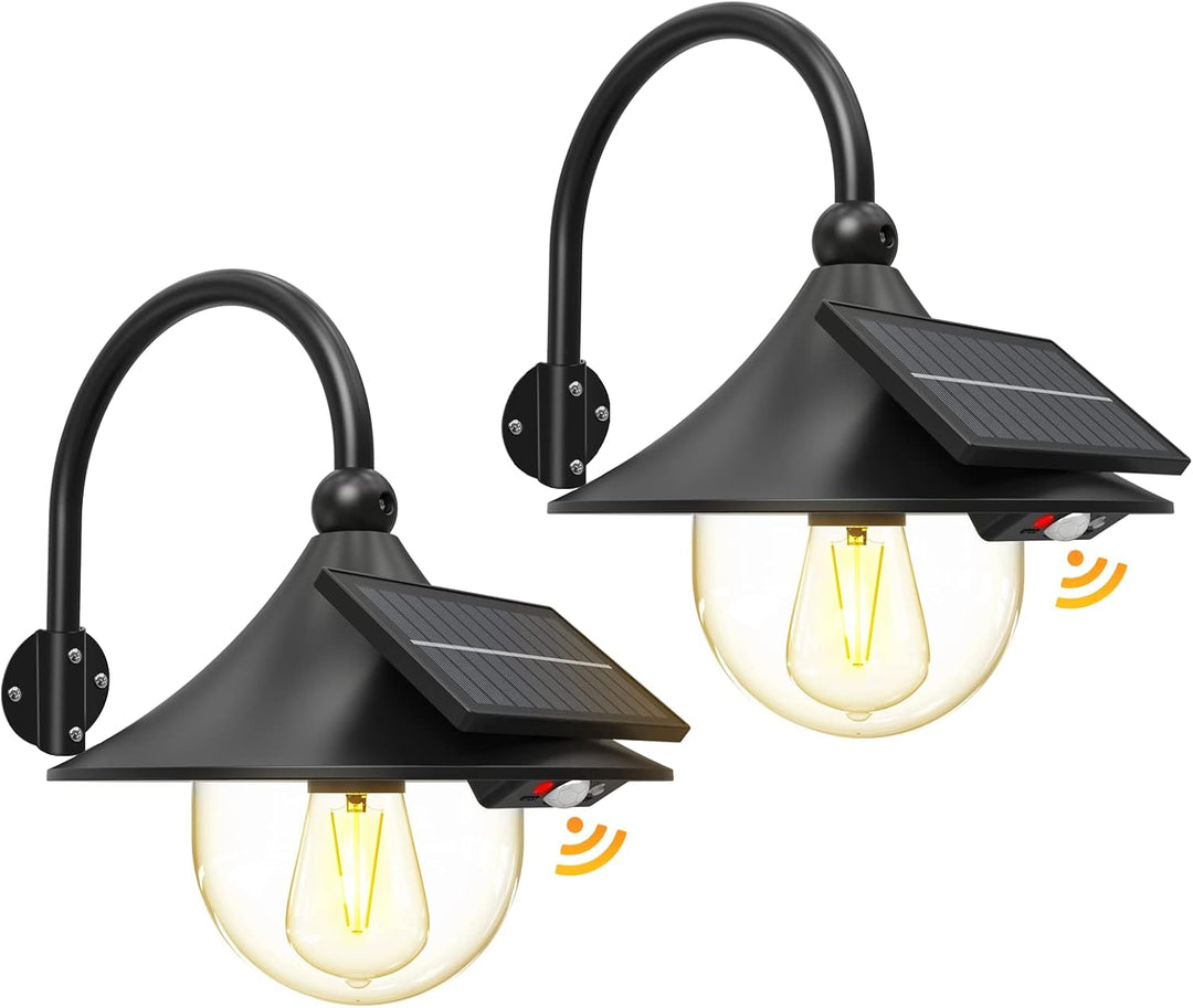 Frendorf | Solbevegelse Barn Vegglamper med 3 Moduser & Gåsehalsdesign (2 Pakke) – Halden