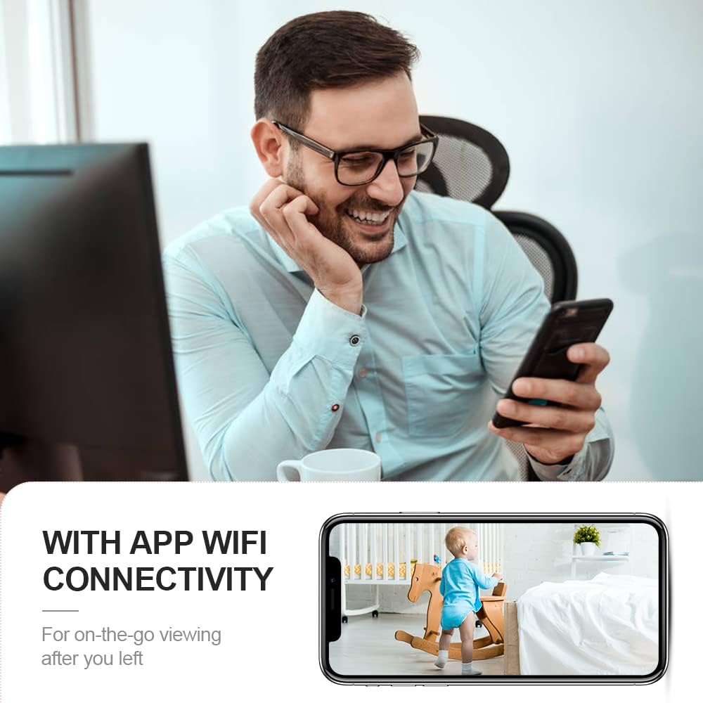 Skanto | Mini Sikkerhetskamera 4K WiFi Skjult Innendørs Kamera med Nattesyn