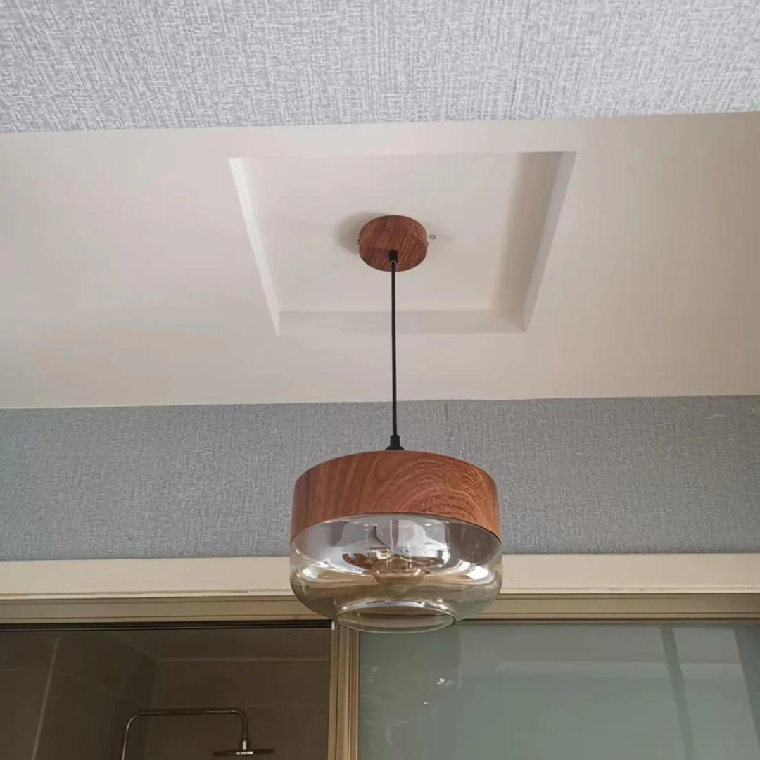 Stilig skandinavisk tre taklampe - NordLuna | Skanto