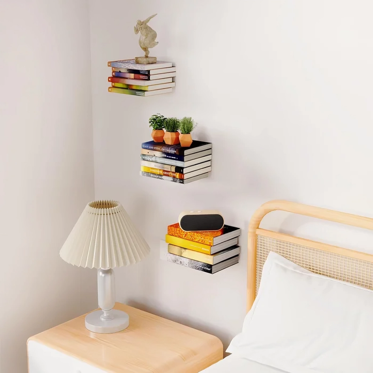 Skanto | StealthShelf — Gi bøkene dine en magisk levitasjonsbeskjed og forvandle hvilken som helst vegg til en stilfull scene!