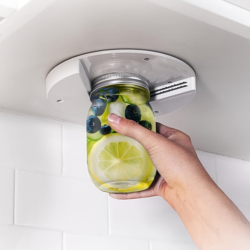 Skanto | Seniorvennlig glassåpner - Artritisvennlig flaske- og boksåpner for oppbevaring under skapet, enkelt å bruke design