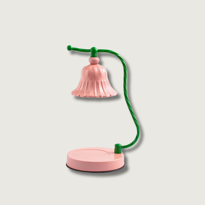 Skanto | BloomAura – Sjarmerende Rosa Glassbordlampe