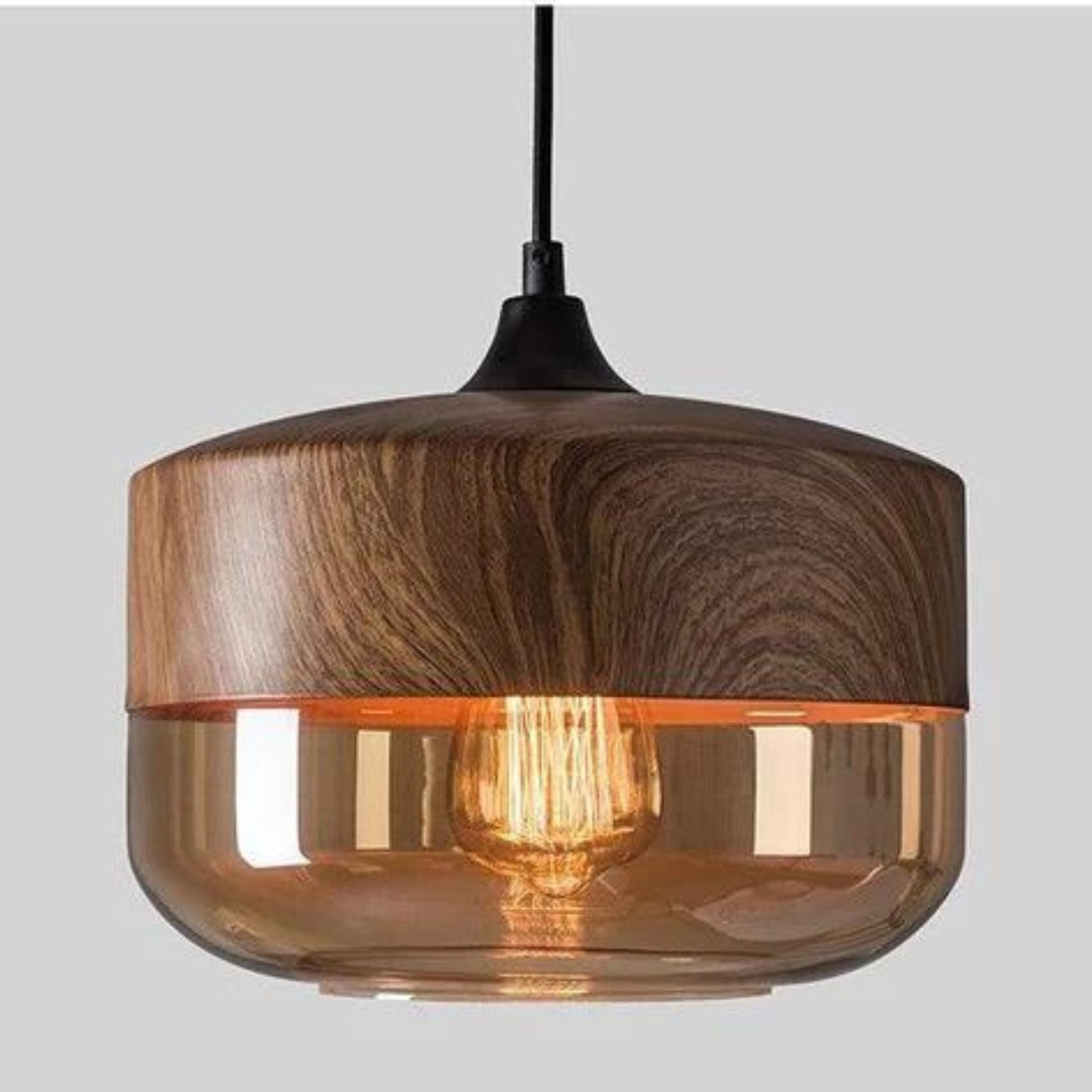 Stilig skandinavisk tre taklampe - NordLuna | Skanto
