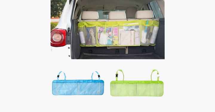 Skanto | Multi-Seksjon Bil Baksete Organizer – Holder Bilen Ren!