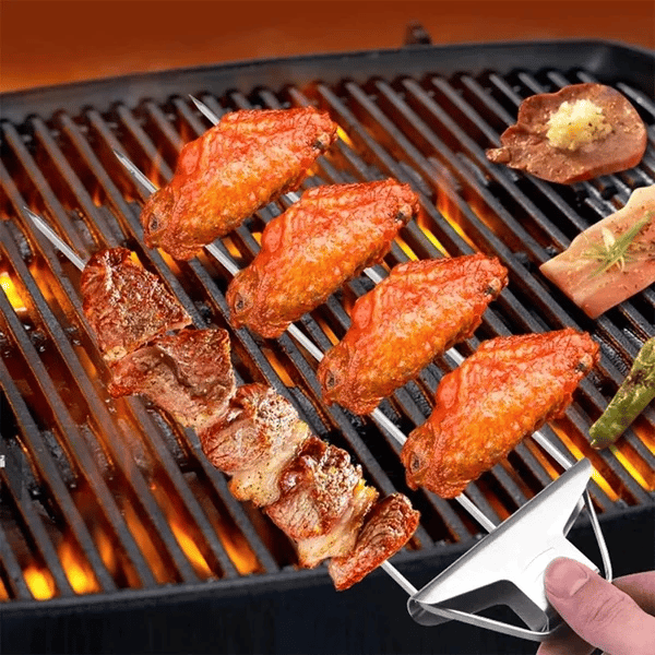 Skanto | Rustfritt Stål 3-Prong BBQ Grill Spyd
