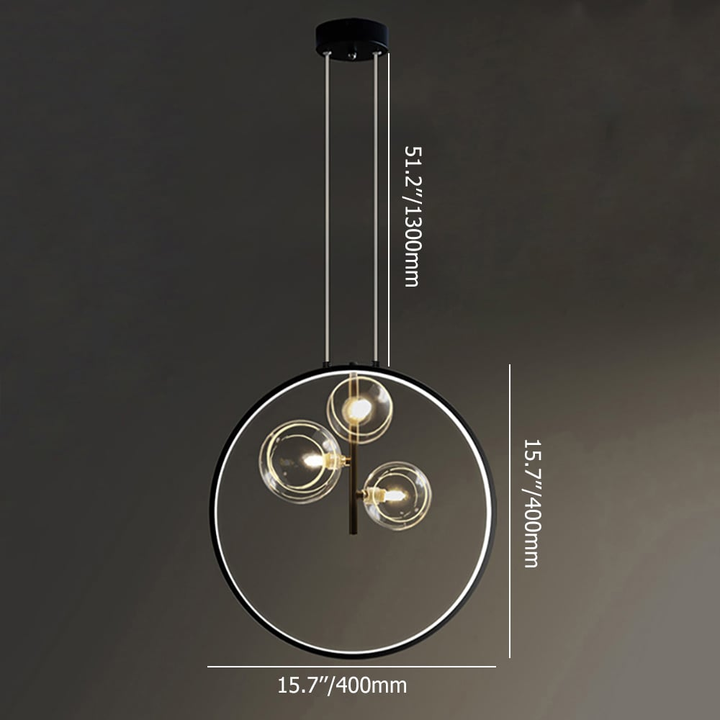 Skanto | LumoGlobe – Minimalistisk svart pendellampe med glass LED-globe