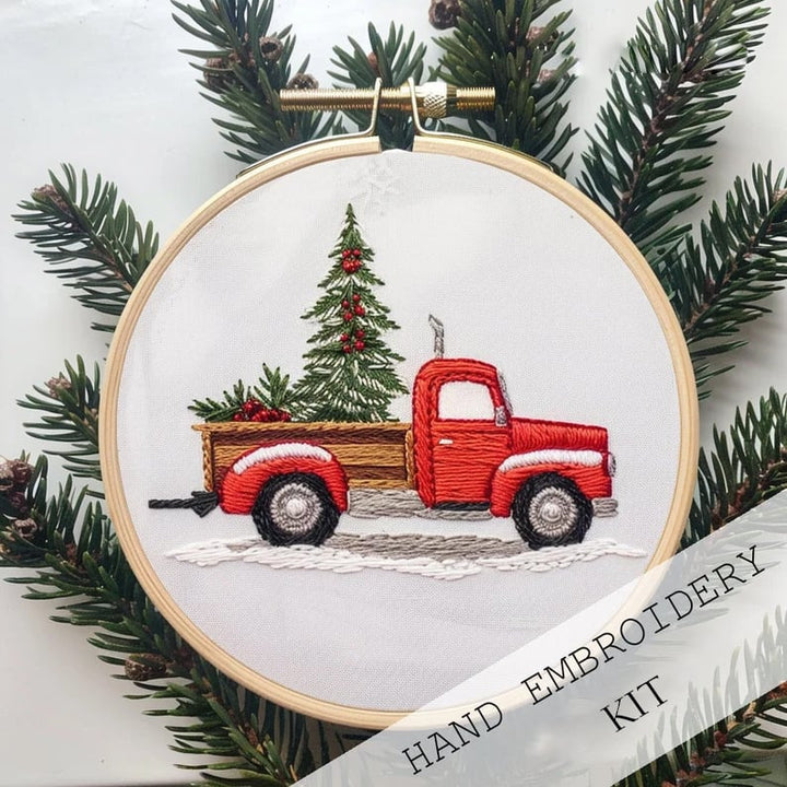 Skanto | Julebroderisett DIY | Komplett Kit for Hjemmelaget Dekor | 20 cm