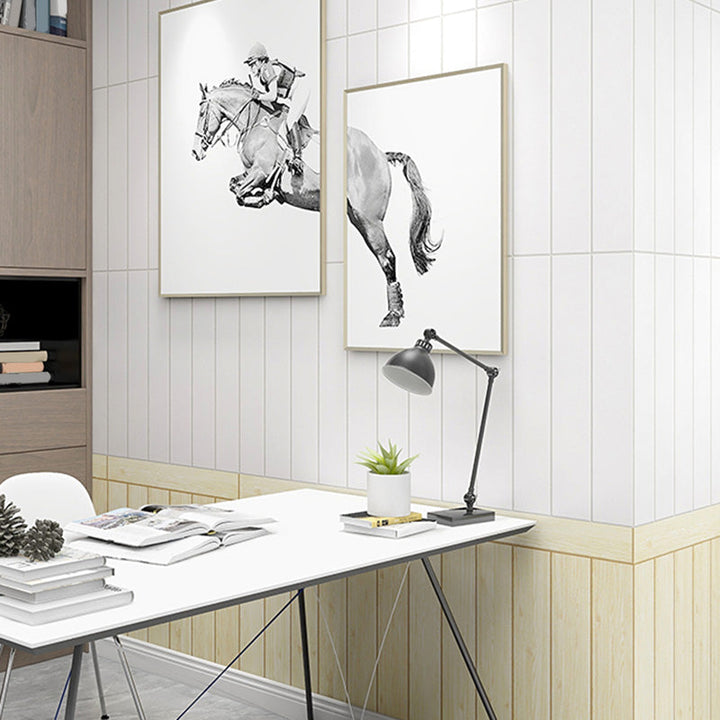 Veggkledning i stue Peel and Stick-design i treutseende Vanntett veggkledning