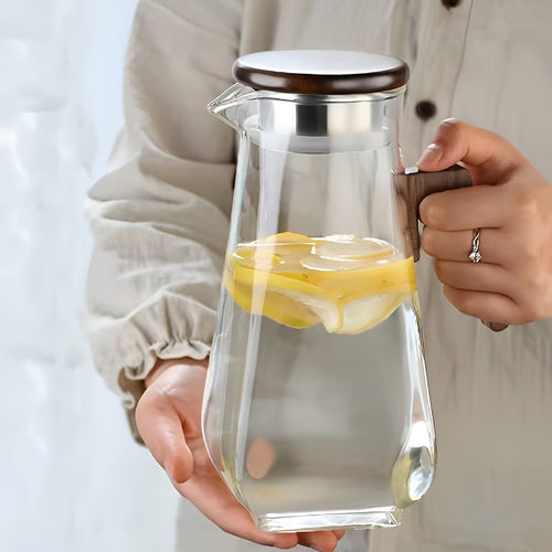 Glasskanne med stor kapasitet – varmebestandig og robust | Ideell for vann og juice