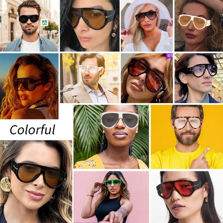 Oversized UV400 Aviator Solbriller Skanto