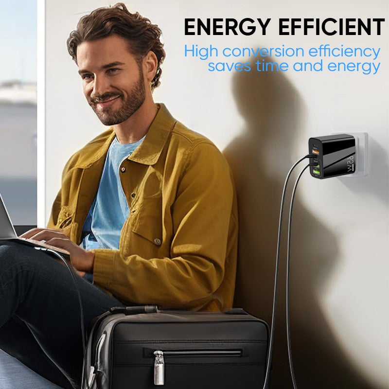 Multi Port Adapter 65W Hurtiglader - US Standard | Skanto