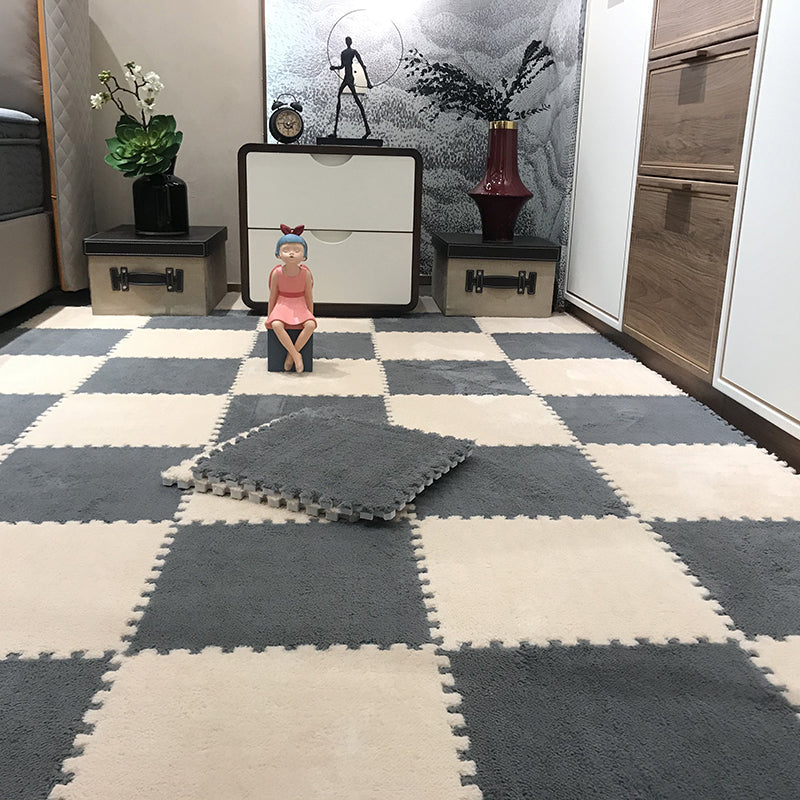 Skanto | Fargefading Resistant Teppeflis Solid Color Interlocking Teppeflis