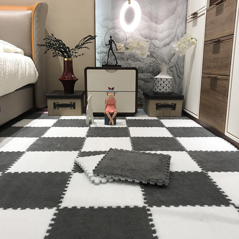 Skanto | Fargefading Resistant Teppeflis Solid Color Interlocking Teppeflis