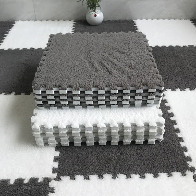 Skanto | Fargefading Resistant Teppeflis Solid Color Interlocking Teppeflis