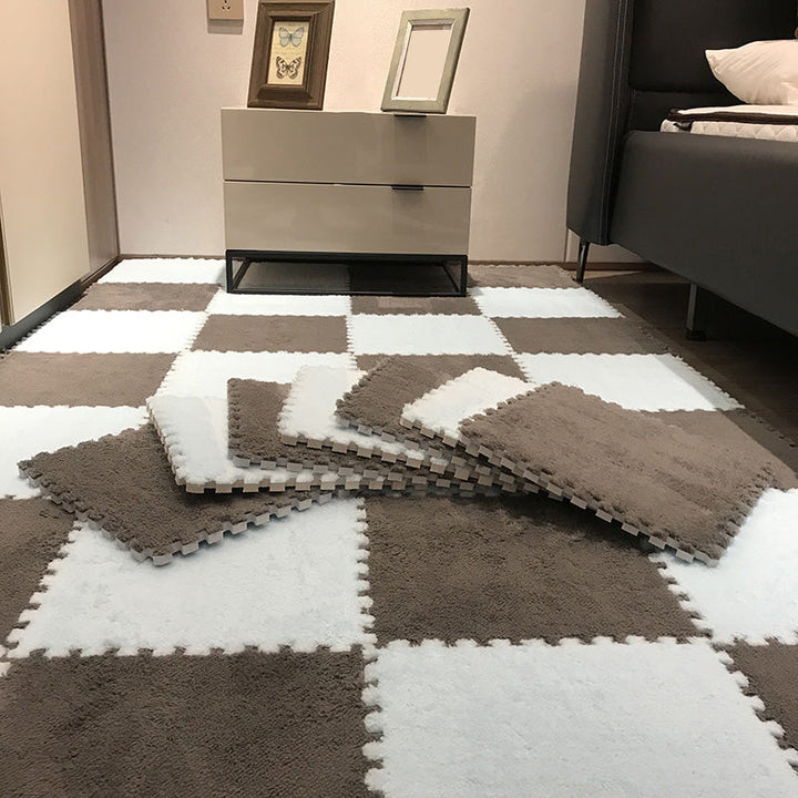 Skanto | Fargefading Resistant Teppeflis Solid Color Interlocking Teppeflis
