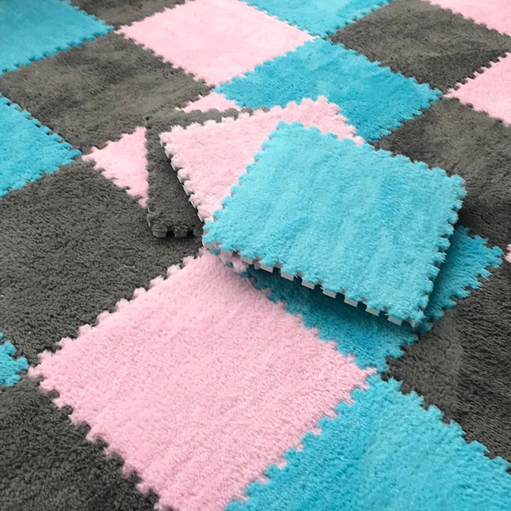Skanto | Fargefading Resistant Teppeflis Solid Color Interlocking Teppeflis