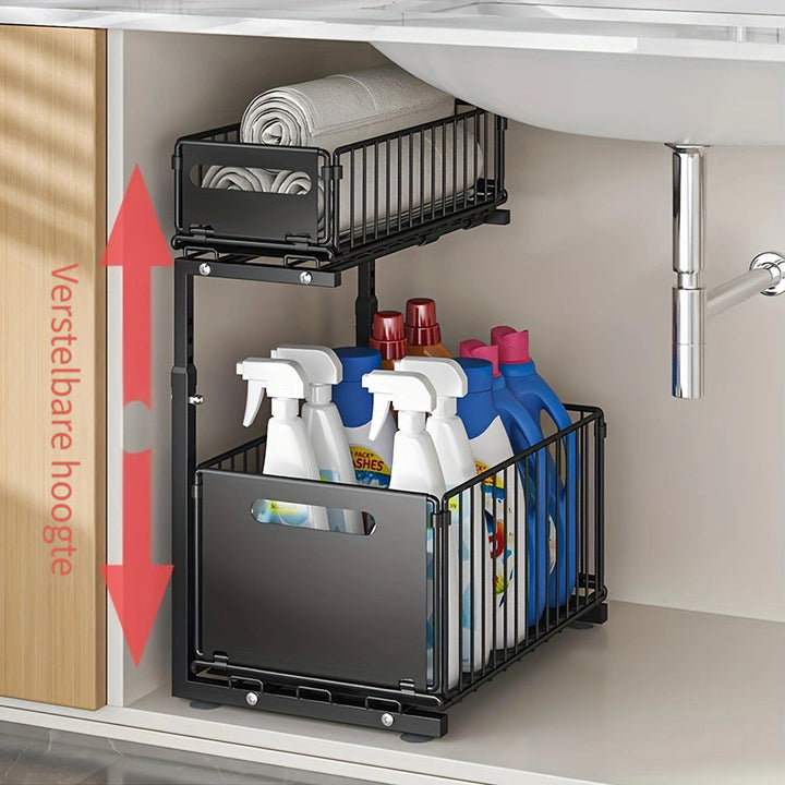 Pull-out Under-Cabinet Organizer 2 Levels | Skanto