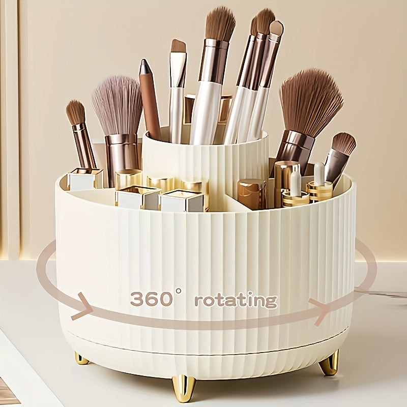 Skanto | GlamSpin – 360° Rotasjon Sminke & Skrivebordsorganisator med 5 Rom
