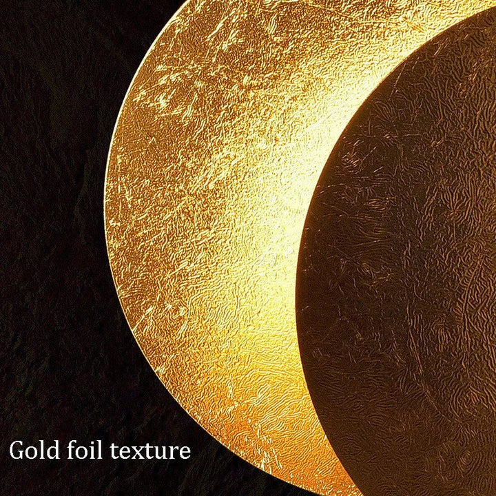 Skanto | GoldVeil - Nordisk Moderne Kreativitet Soverom Eclipse LED Kunst Vegglampe
