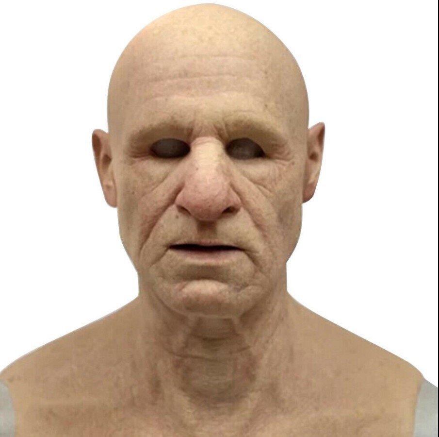Creepy Old Man Maske – Realistisk Lateks Halloween Maske for Voksne | Skanto