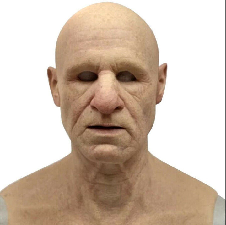 Creepy Old Man Maske – Realistisk Lateks Halloween Maske for Voksne | Skanto