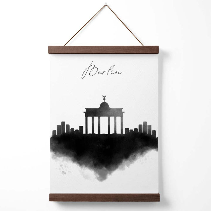 Akvarellplakat fra Berlins skyline med oppheng