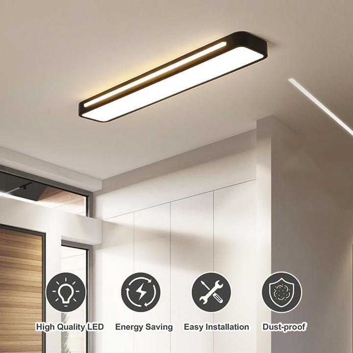 Nordiske minimalistiske lange LED-Deckenleuchte
