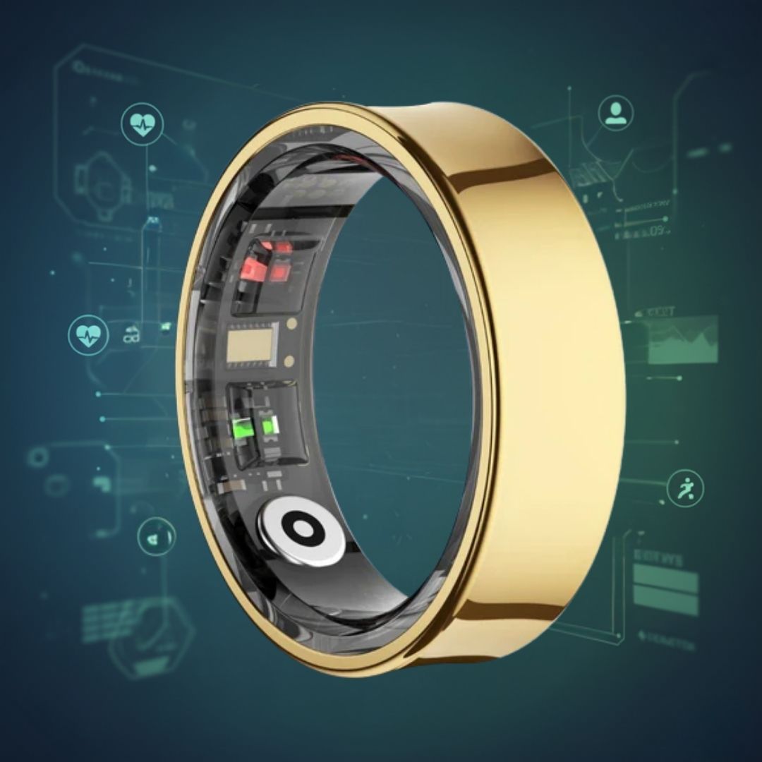 Skanto | Smart Ring Søvn- og Velvære Tracker - Vanntett Fitness Tracker Ring for Aktive Livsstiler - Helseovervåkingsenhet
