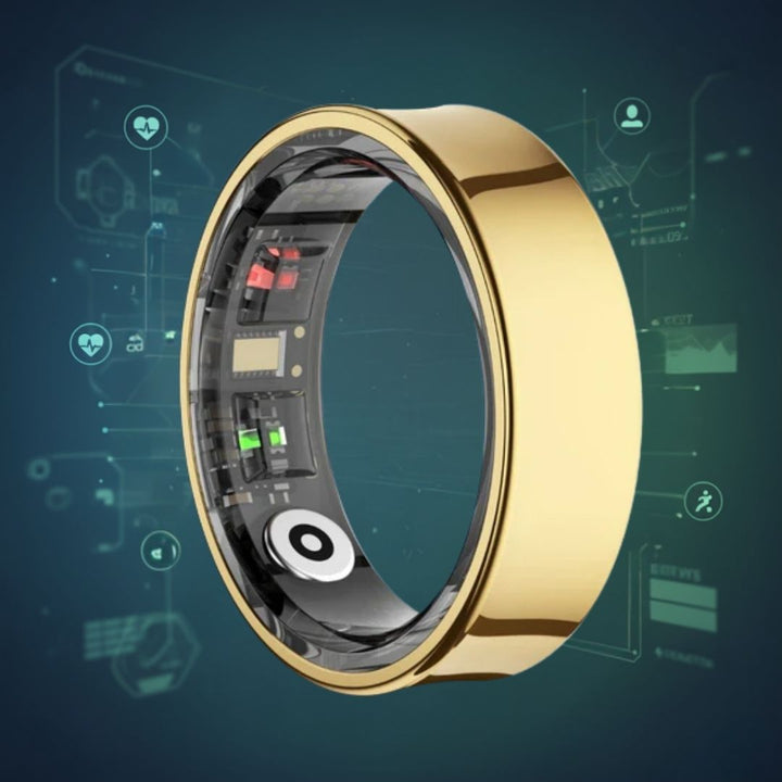 Skanto | Smart Ring Søvn- og Velvære Tracker - Vanntett Fitness Tracker Ring for Aktive Livsstiler - Helseovervåkingsenhet