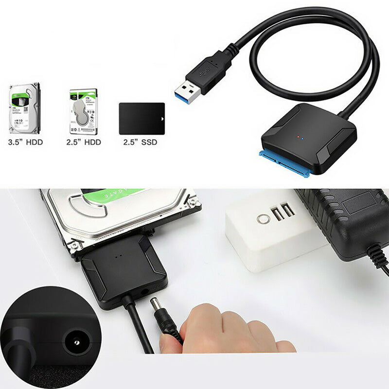 USB 3.0 til SATA III harddiskadapter | Skanto