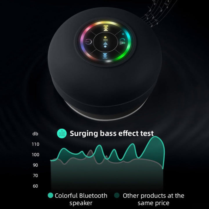 Mini Bluetooth dusj høyttaler med LED lys | Skanto