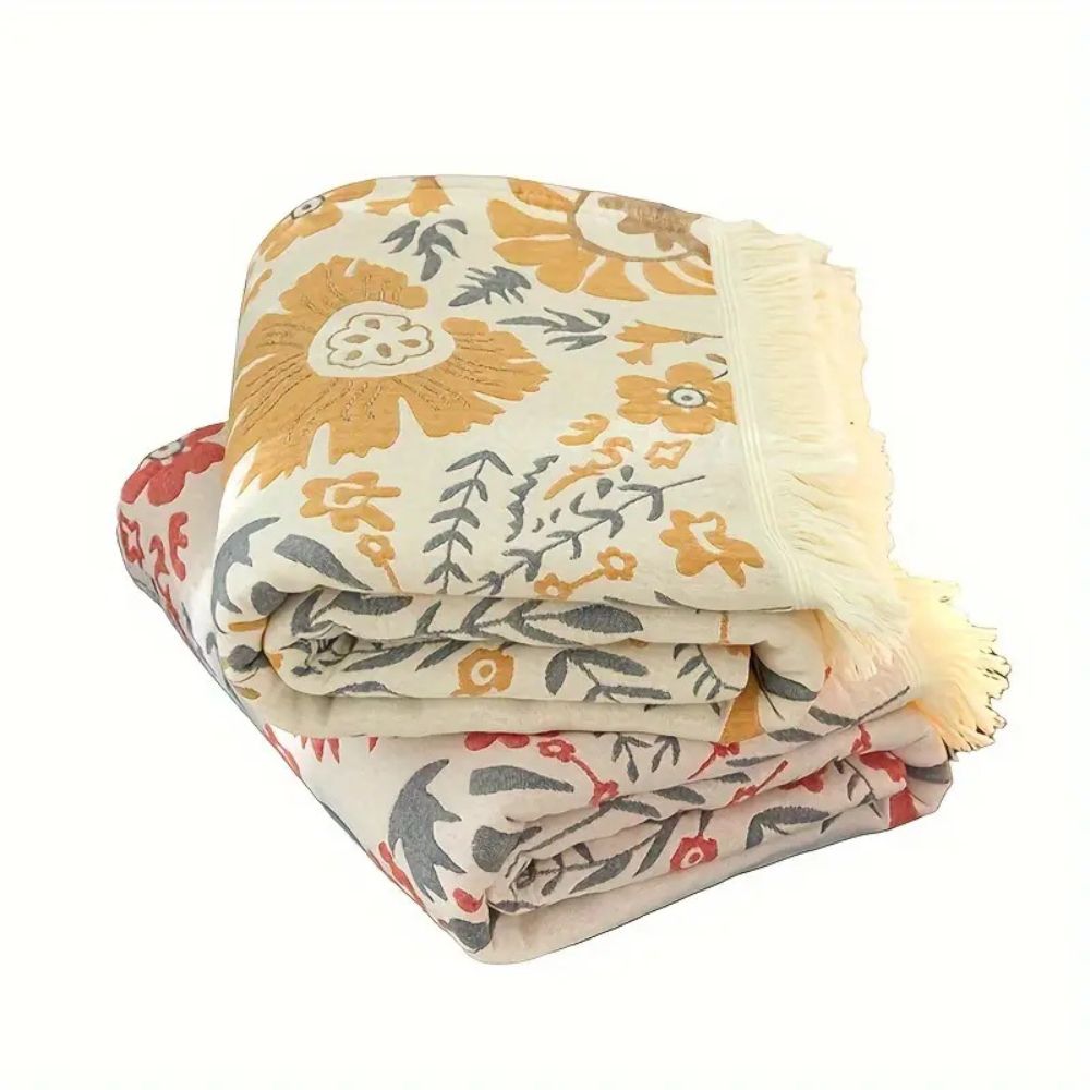 Skanto | Versailles-Inspirert Reversibel Blomsterpledd
