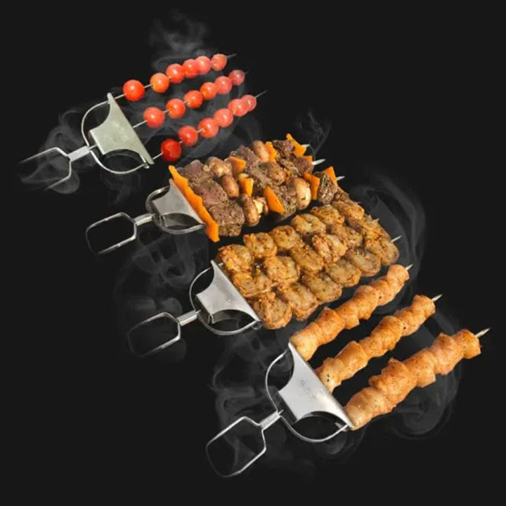 3 Way Grillspyd, Rustfritt Stål Spyd for BBQ | Skanto