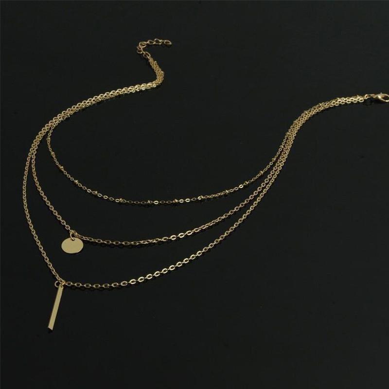 Skanto | Multilayer Pendant Lang Kjede Halskjede