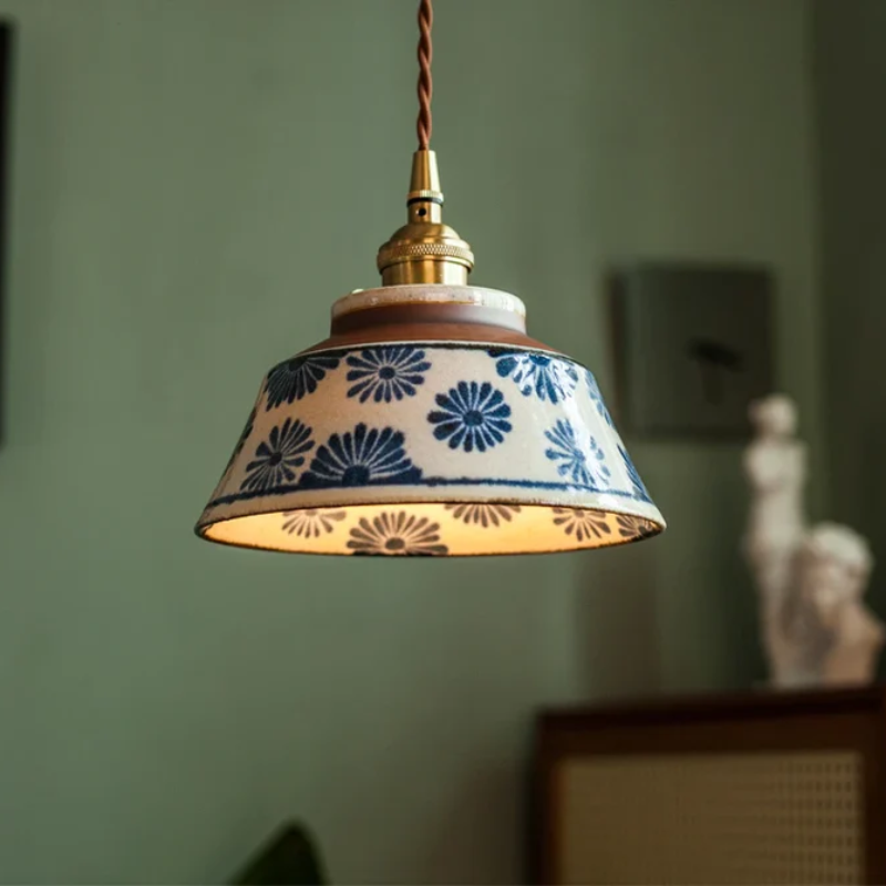 Skanto | Retro japansk pendellampe laget av keramikk