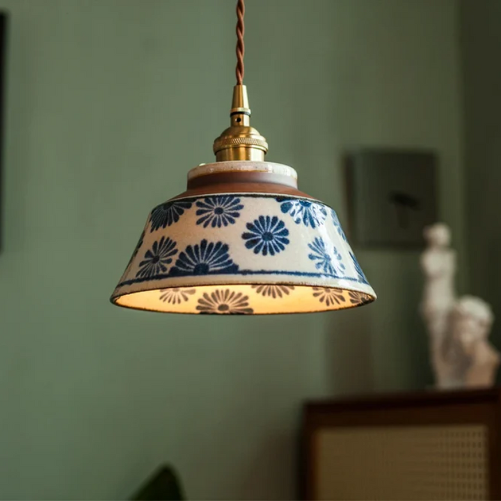 Skanto | Retro japansk pendellampe laget av keramikk