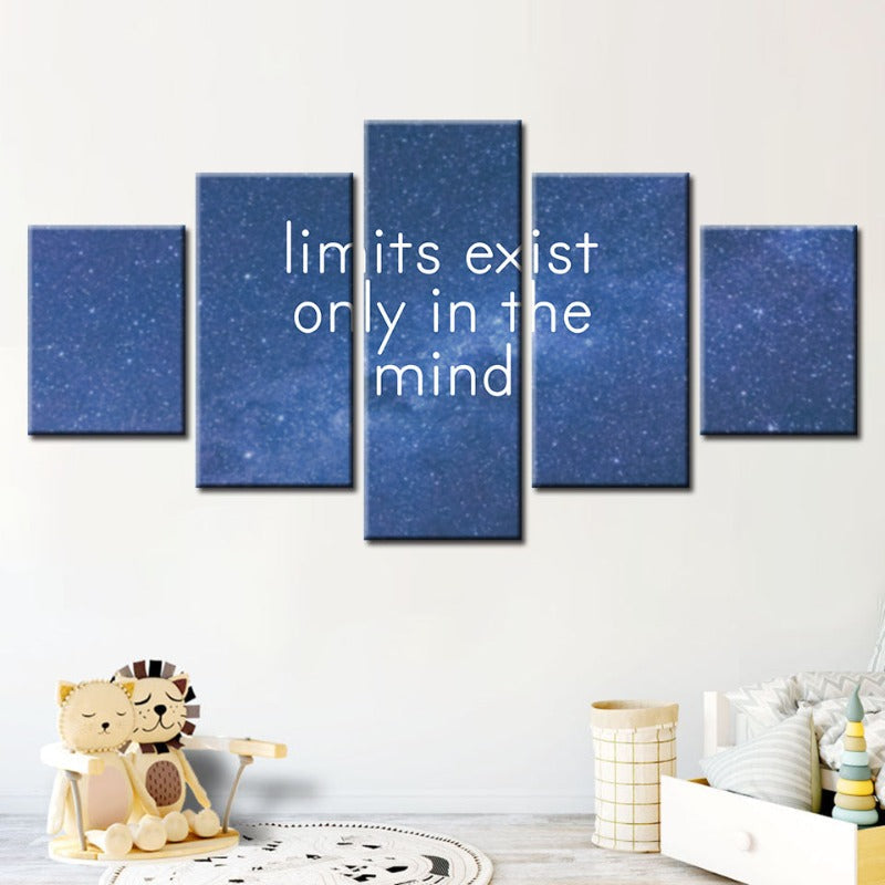 5-Piece Galaxy Motivation Canvas Wall Art Painting | Skanto