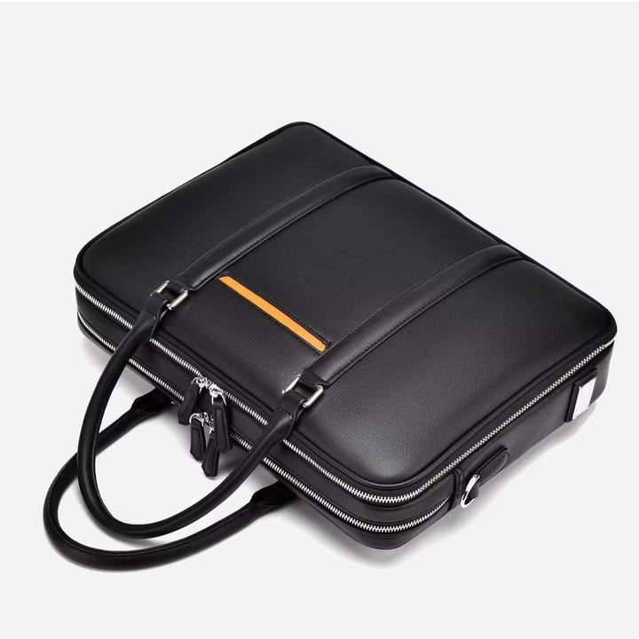 Skanto | Manhattan Læder Forretnings Laptop Dokumentmappe Crossbody Håndtaske