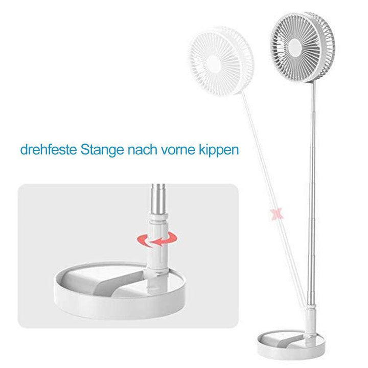 Teleskop sammenleggbar USB-ladbar vifte | Skanto