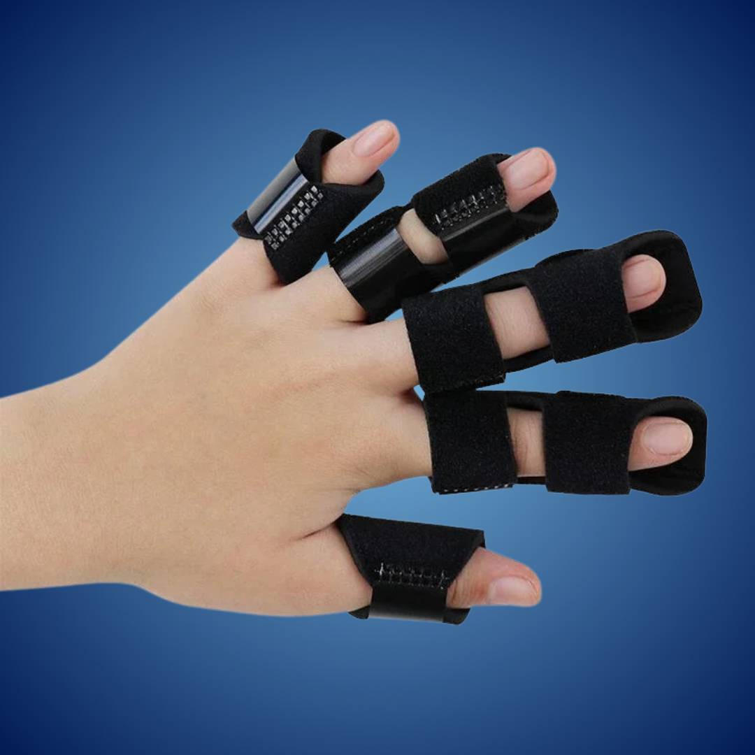 FingerEase Justerbart Finger Skinne | Komfortabel - Daglig Støtte Under Skriving - Skriving - Gaming - Håndverk Skanto
